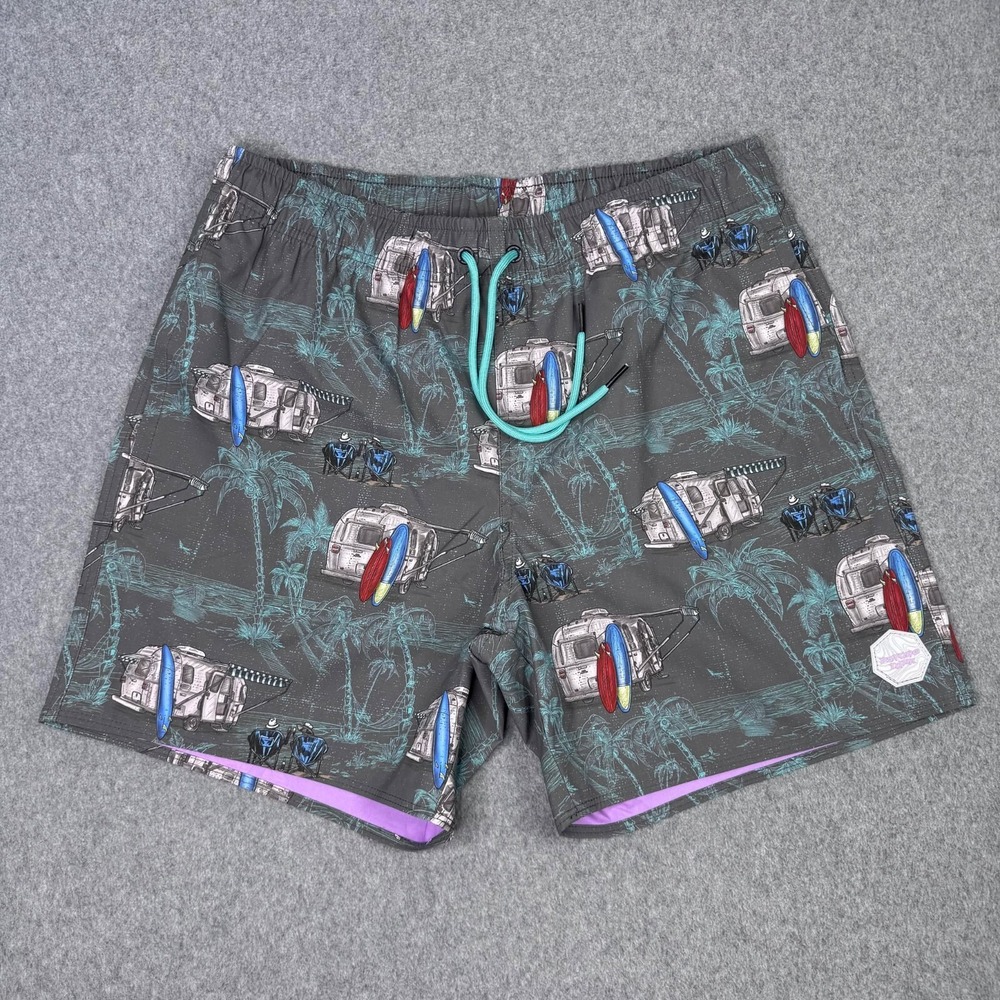Psycho Tuna Men's Size M Campers Paradise Summer‎ Lined Swim Trunks